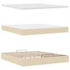 vidaXL Ottoman-Bett mit Matratze Creme 160x200 cm Stoff