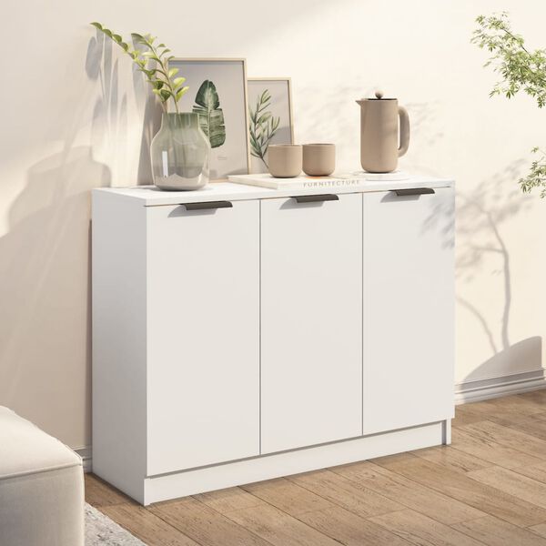 vidaXL Sideboard Weiß 90,5x30x70 cm Holzwerkstoff