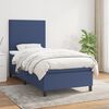 vidaXL Boxspringbett mit Matratze Blau 90x190 cm Stoff