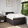 vidaXL Boxspringbett mit Matratze Dunkelbraun 120x190 cm Stoff