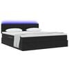 vidaXL Bett mit Stauraum und LED mit LED Schwarz 180 x 200 cm Samt
