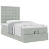vidaXL Ottoman-Bett mit Matratzen Hellgrau 100x200 cm Samt