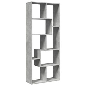 vidaXL Raumteiler-B&uuml;cherregal Betongrau 67x25x161,5 cm Holzwerkstoff