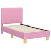 vidaXL Kinderbettgestell mit Kopfteil Rosa 70 x 140 cm Stoff