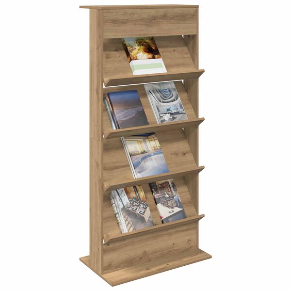 vidaXL Magazinregal Artisan-Eiche 70 x 41 x 156 cm Holzwerkstoff