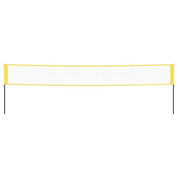 vidaXL Badminton-Netz Gelb und Schwarz 600x155 cm PE-Gewebe