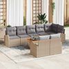vidaXL Gartensofa-set 9 pcs Beige und Hellgrau Poly-Rattan