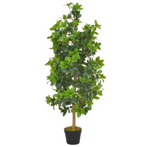 vidaXL K&uuml;nstliche Pflanze Lorbeerbaum mit Topf Gr&uuml;n 120 cm