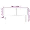 vidaXL Kopfteile Schwarz 144x5x78/88 cm Samt