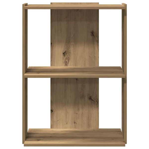 vidaXL Bücherregal 3 Böden Artisan-Eiche 60x30x80 cm Holzwerkstoff