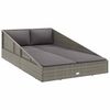 vidaXL Gartenbett Grau 110x200 cm Poly Rattan