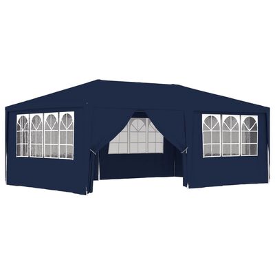 vidaXL Profi-Partyzelt mit Seitenwänden 4×6 m Blau 90 g/m²