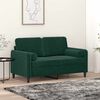 vidaXL 2-Sitzer-Sofa mit Zierkissen Dunkelgr&uuml;n 120 cm Samt