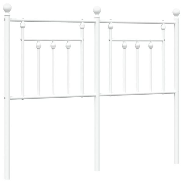 vidaXL Kopfteil Metall Wei&szlig; 120 cm