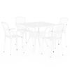 vidaXL 5-tlg. Bistro-Set Aluminiumguss Wei&szlig;