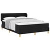vidaXL Boxspringbett mit Matratze Schwarz 140 x 200 cm Stoff