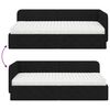 vidaXL Eckbettgestell mit Matratze Schwarz 100 x 200 cm Stoff