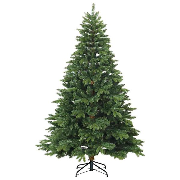 vidaXL Künstlicher klappbarer Weihnachtsbaum mit Ständer Grün 210 cm