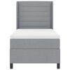 vidaXL Boxspringbett mit Matratze Hellgrau 90 x 190 cm Stoff