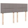 vidaXL Boxspringbett mit Matratze Taupe 140x190 cm Stoff