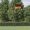 vidaXL Flagge Deutschlands mit Mast 5,55 m Aluminium