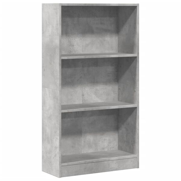vidaXL Bücherregal Betongrau 60x24x109 cm Holzwerkstoff