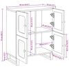 vidaXL Sideboard mit Speicher Braun 60 x 33 x 75 cm Massivholz Mango