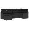 vidaXL Gartensofa-set 6 stk. Poly Rattan