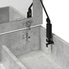 vidaXL Schminktisch mit Spiegel Betongrau 73x46,5x120 cm