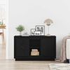 vidaXL Sideboard Schwarz Eichen-Optik 102 x 35 x 60 cm Holzwerkstoff