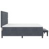 vidaXL Boxspringbett mit Matratze Dunkelgrau 200 x 200 cm Samt