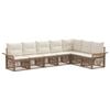 vidaXL Gartensofa-set 7 pcs Beige Poly-Rattan