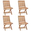 vidaXL Klappbare Gartenst&uuml;hle 4 Stk. Massivholz Teak