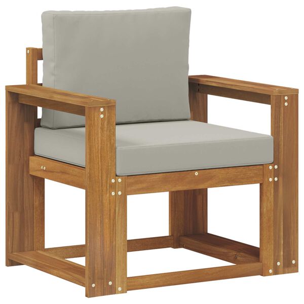 vidaXL Outdoor-Sofa Massives Akazienholz und Polyester