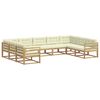 vidaXL Outdoor-Sofagarnitur mit Kissen 9 pcs Wei&szlig; und Creme