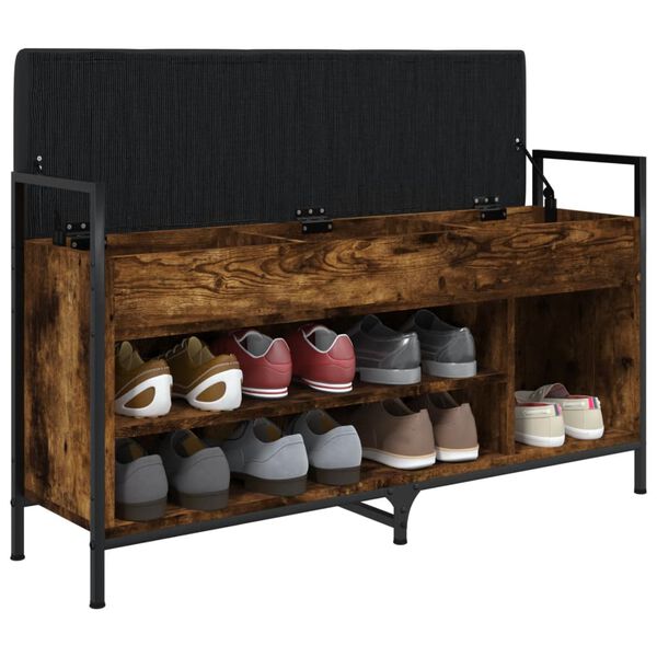 vidaXL Schuhbank R&auml;uchereiche 105,5x32x57,5 cm Holzwerkstoff