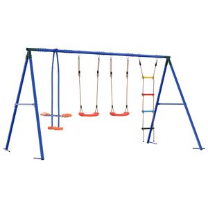 vidaXL Outdoor Schaukelset Mehrfarbig Stahl und PE