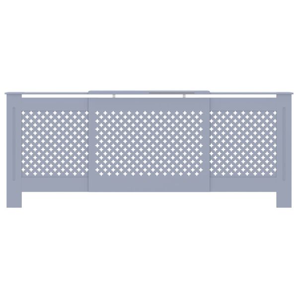 vidaXL MDF Heizkörperverkleidung Grau 205 cm