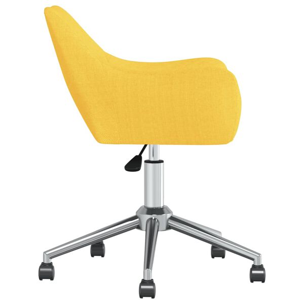vidaXL Esszimmerstuhl Drehbar Gelb Stoff