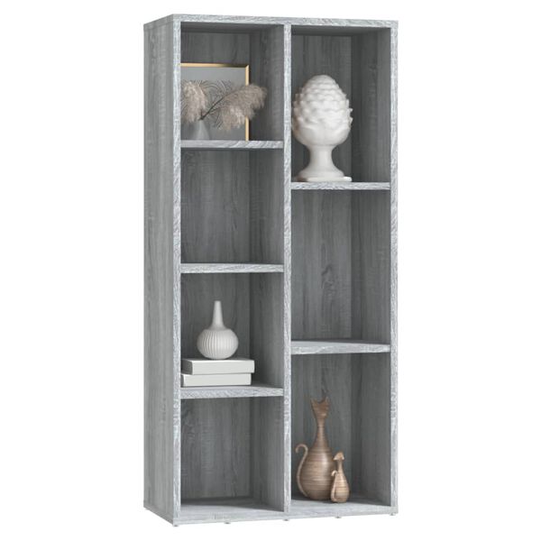 vidaXL B&uuml;cherschrank Grau Sonoma 50x25x106 cm