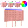 vidaXL LED Kopfteil Rosa 147x16x118/128 cm Samt