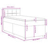 vidaXL Boxspringbett mit Matratze Blau 100x200 cm Stoff