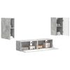 vidaXL TV-Schrankset 4 pcs Beton Grau Holzwerkstoff