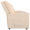 vidaXL Relaxsofa 4-Sitzer mit Getr&auml;nkehaltern Creme Stoff