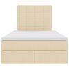vidaXL Aufbewahrungsbett mit Matratze Creme 120 x 200 cm Polyester