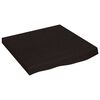 vidaXL Waschtischplatte Dunkelbraun 60x60x(2-6)cm Massivholz Behandelt