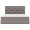 vidaXL Bett mit Stauraum und LED mit LED Taupe 160 x 200 cm Polyester