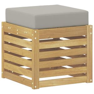 vidaXL Outdoor Hocker Bank Massivholz Akazie Wei&szlig;