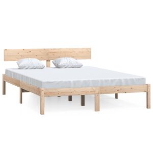 vidaXL Massivholzbett 120x190 cm