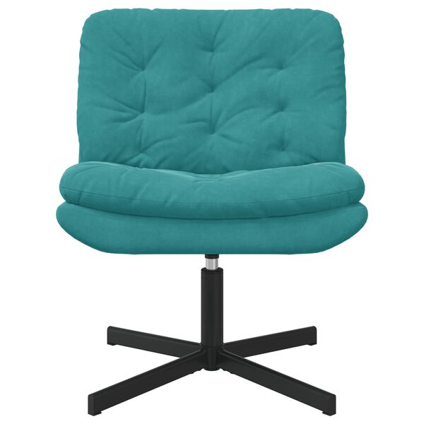 vidaXL Drehender Entspannungsstuhl T&uuml;rkis 63 x 75 x 76 cm Samt